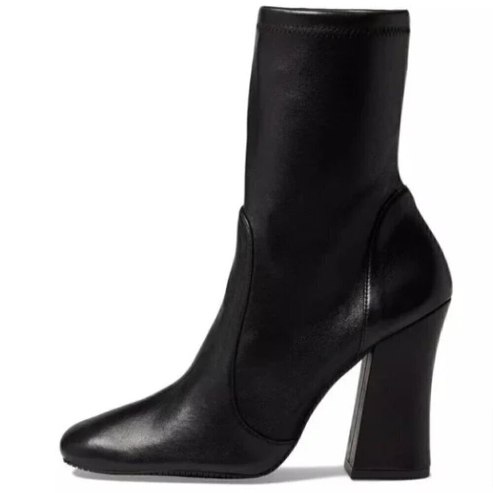 Stuart Weitzman Curveblock 100 Bootie In Black Le… - image 1